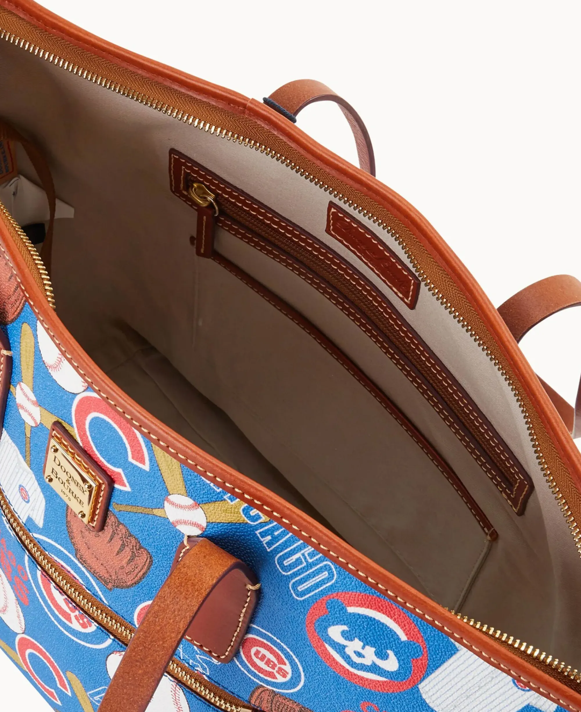 Dooney & Bourke Game Day Ready|Printed Fabric<MLB Tote Cubs