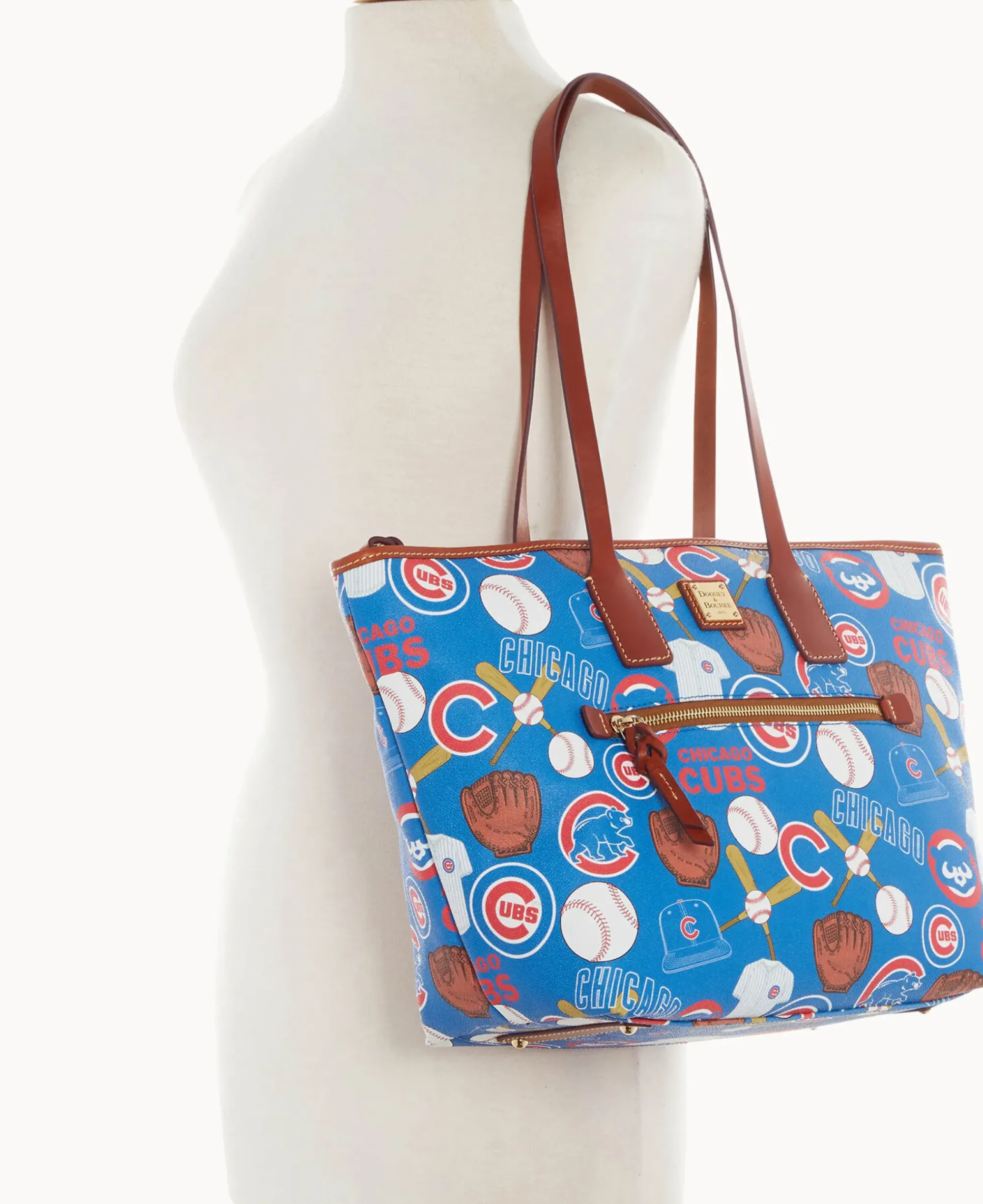 Dooney & Bourke Game Day Ready|Printed Fabric<MLB Tote Cubs