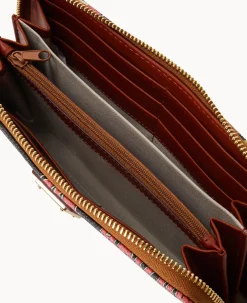 Dooney & Bourke Grab and Go|Wristlets<MLB Large Zip Around Wristlet Diamondbacks