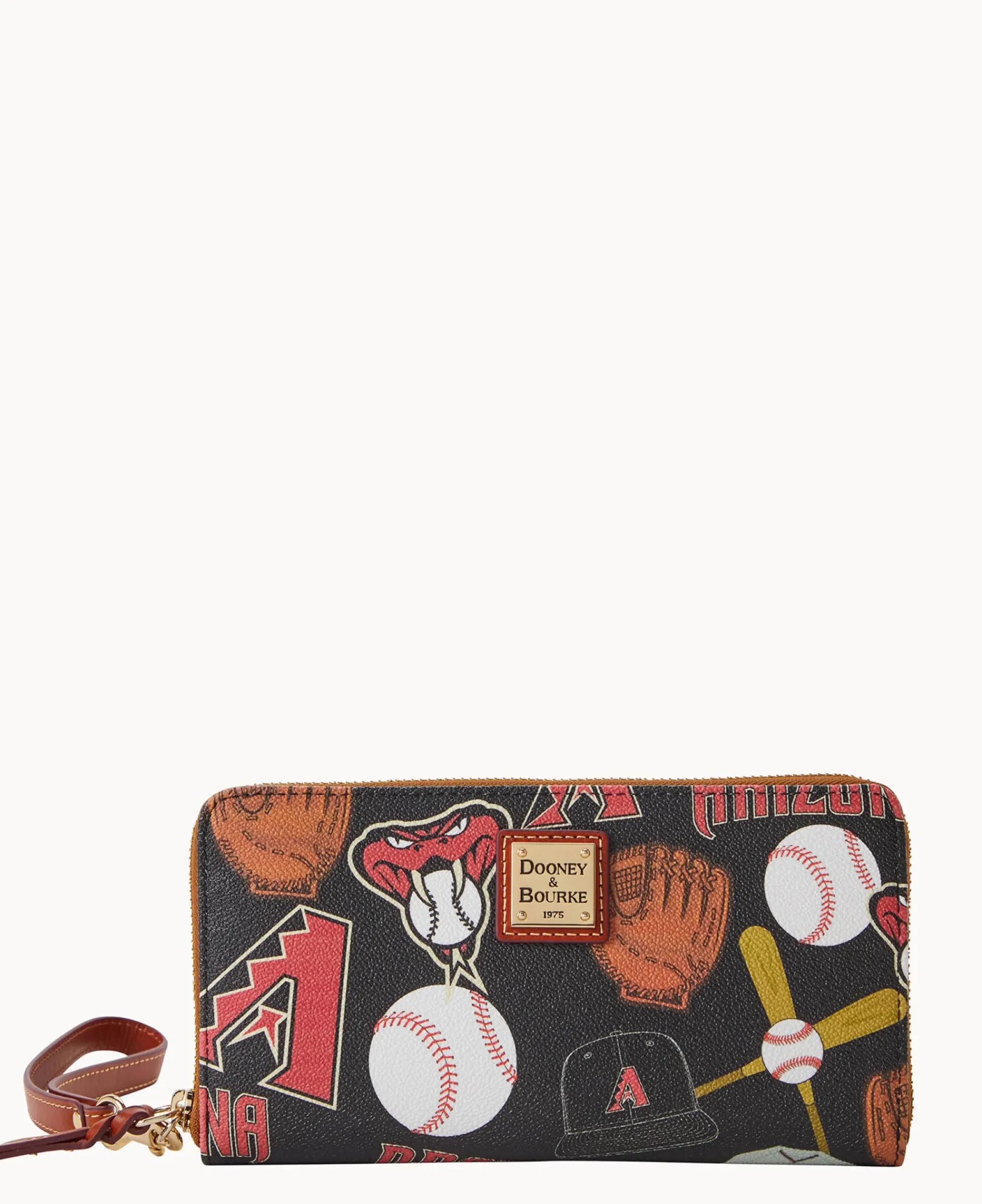 Dooney & Bourke Grab and Go|Wristlets<MLB Large Zip Around Wristlet Diamondbacks