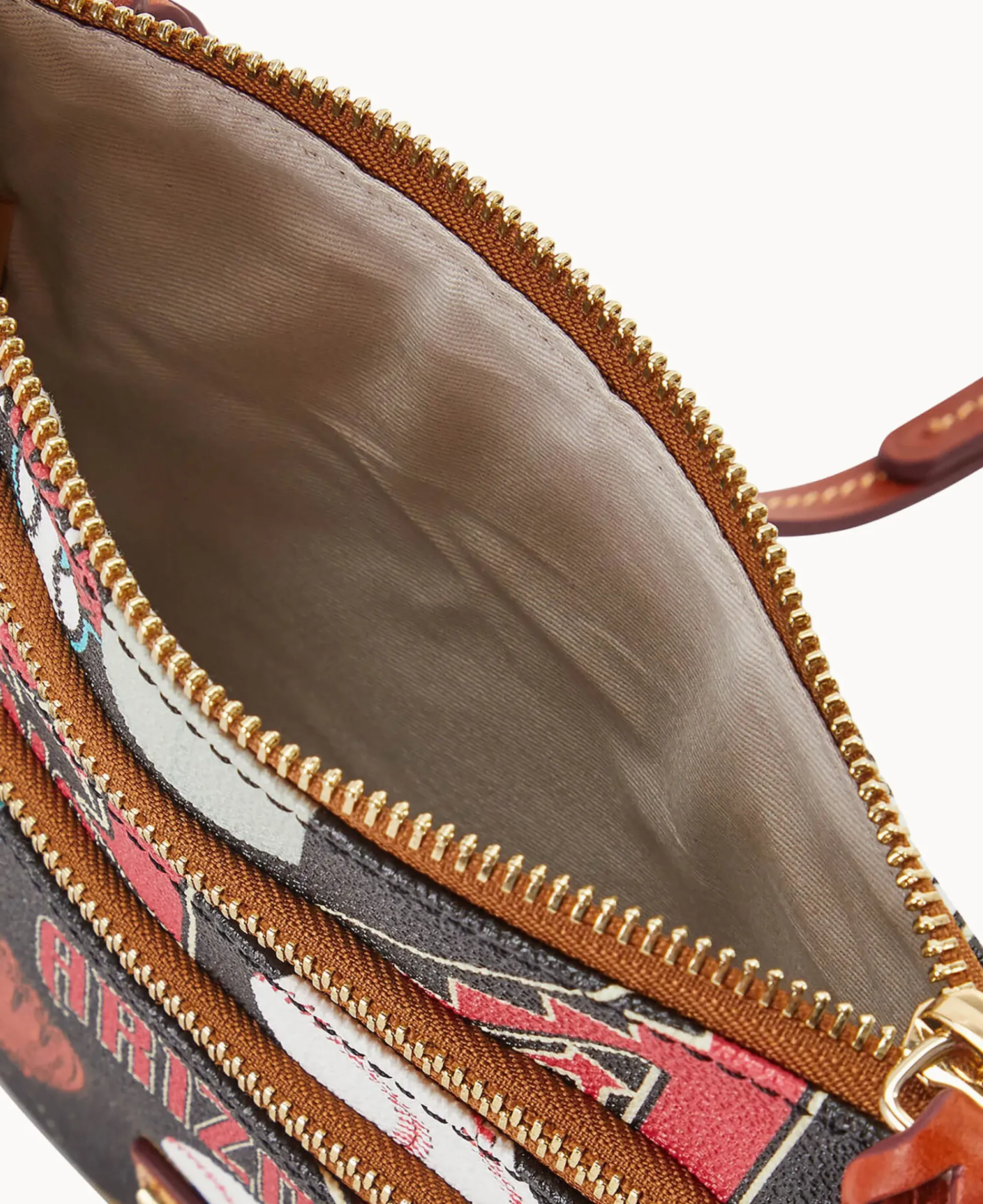 Dooney & Bourke Game Day Ready|Printed Fabric<MLB N S Triple Zip Crossbody Diamondbacks