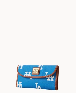 Dooney & Bourke Grab and Go|Clutches<MLB Continental Clutch Dodgers