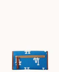 Dooney & Bourke Grab and Go|Clutches<MLB Continental Clutch Dodgers