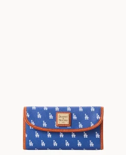 Dooney & Bourke Grab and Go|Clutches<MLB Continental Clutch DODGERS