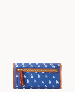 Dooney & Bourke Grab and Go|Clutches<MLB Continental Clutch DODGERS