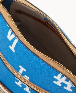 Dooney & Bourke Game Day Ready|Printed Fabric<MLB Domed Crossbody Dodgers