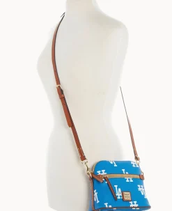 Dooney & Bourke Game Day Ready|Printed Fabric<MLB Domed Crossbody Dodgers
