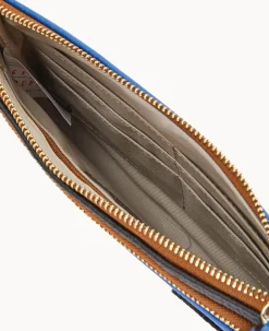 Dooney & Bourke Grab and Go|Wristlets<MLB Double Zip Wristlet Dodgers