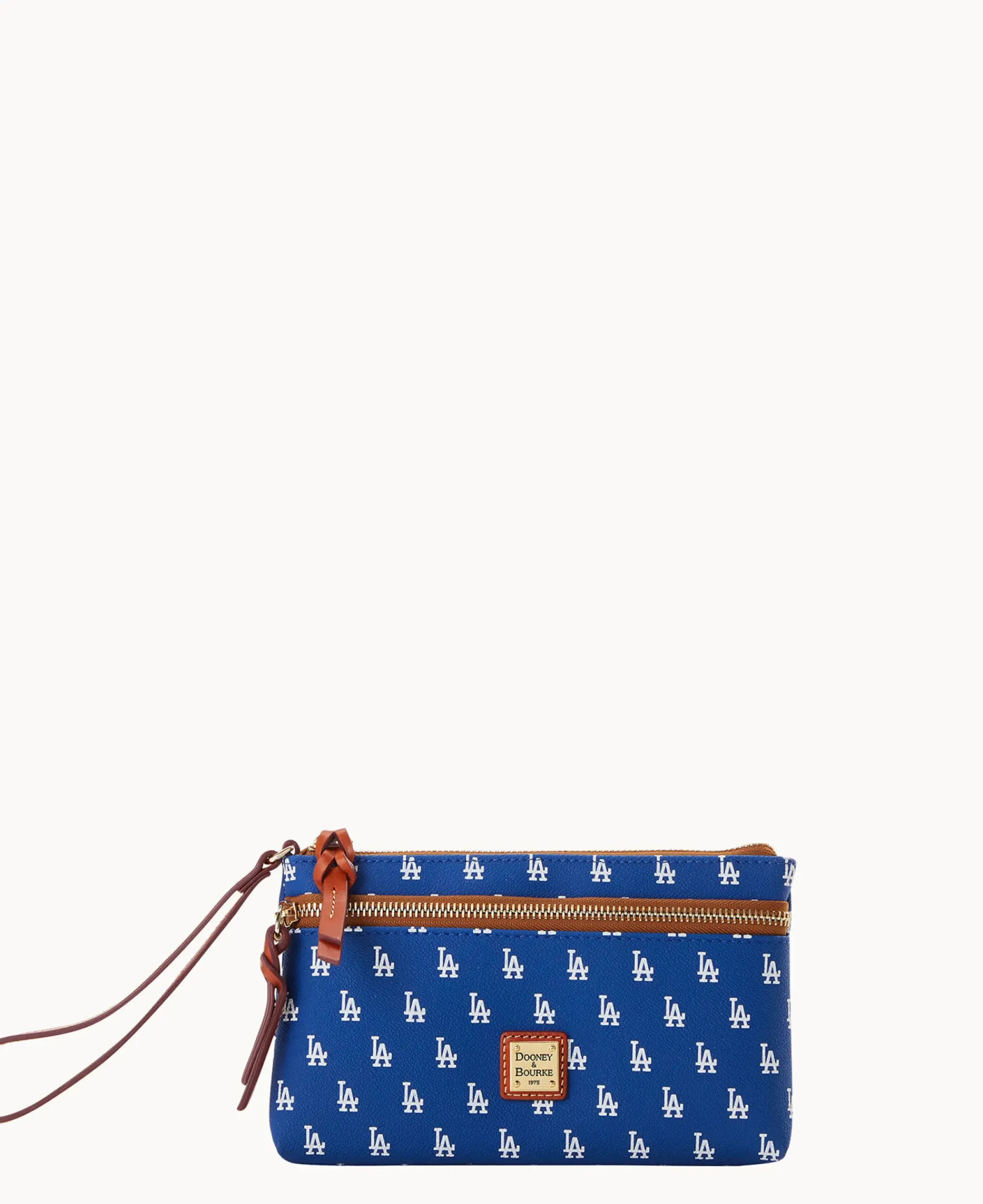 Dooney & Bourke Grab and Go|Wristlets<MLB Dodgers Double Zip Wristlet Los Angeles Dodgers
