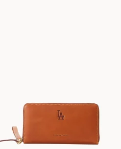 Dooney & Bourke Grab and Go|Wristlets<MLB Large Zip Around Wristlet Dodgers