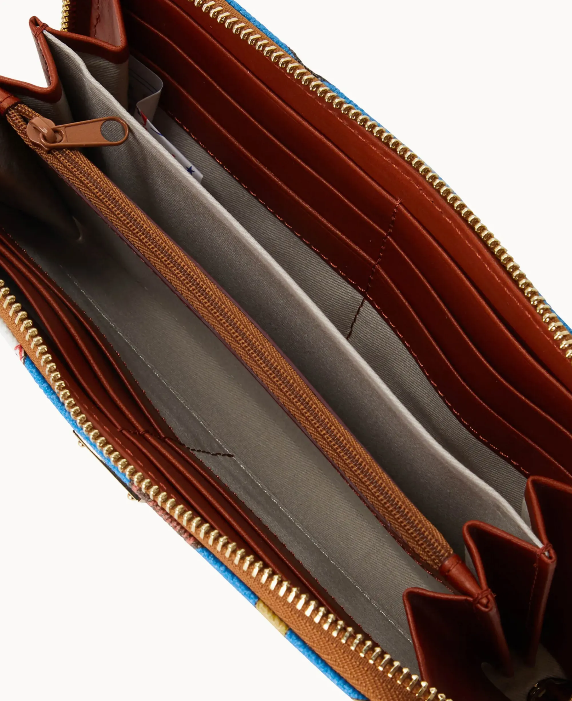 Dooney & Bourke Grab and Go|Wristlets<MLB Large Zip Around Wristlet Dodgers