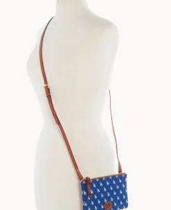 Dooney & Bourke Game Day Ready|Printed Fabric<MLB Top Zip Crossbody Dodgers