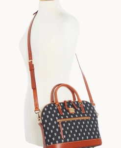 Dooney & Bourke Game Day Ready|Printed Fabric<MLB Domed Zip Satchel GIANTS