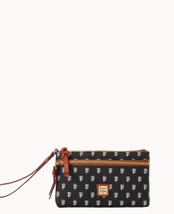 Dooney & Bourke Grab and Go|Wristlets<MLB Double Zip Wristlet Giants