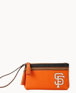 Dooney & Bourke Grab and Go|Wristlets<MLB Double Zip Wristlet Giants