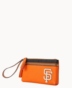 Dooney & Bourke Grab and Go|Wristlets<MLB Double Zip Wristlet Giants
