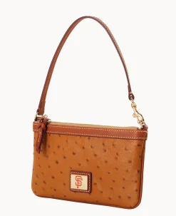 Dooney & Bourke Grab and Go|Wristlets<MLB Large Slim Wristlet Giants