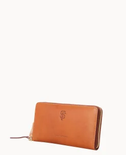 Dooney & Bourke Grab and Go|Wristlets<MLB Large Zip Around Wristlet Giants