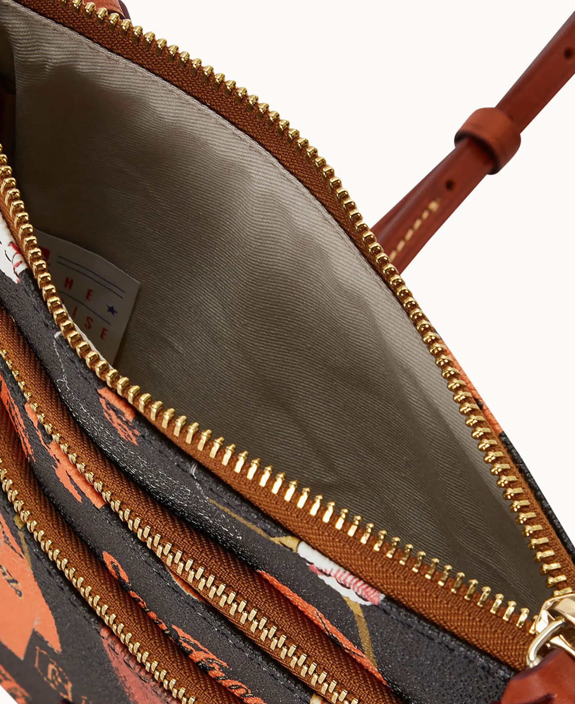 Dooney & Bourke Game Day Ready|Printed Fabric<MLB N S Triple Zip Crossbody Giants
