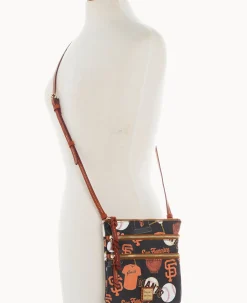 Dooney & Bourke Game Day Ready|Printed Fabric<MLB N S Triple Zip Crossbody Giants