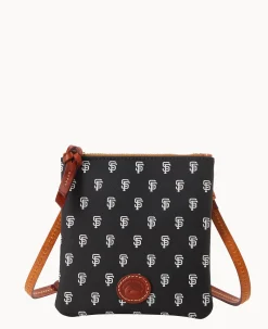 Dooney & Bourke Game Day Ready|Printed Fabric<MLB Small North South Top Zip Crossbody Giants