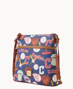 Dooney & Bourke Game Day Ready|Printed Fabric<MLB Crossbody Guardians