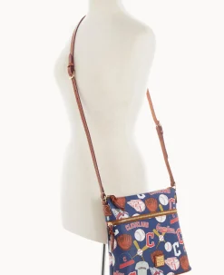 Dooney & Bourke Game Day Ready|Printed Fabric<MLB Crossbody Guardians