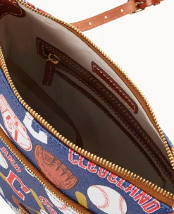 Dooney & Bourke Game Day Ready|Printed Fabric<MLB Crossbody Guardians