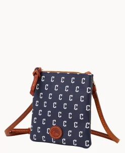 Dooney & Bourke Game Day Ready|Printed Fabric<MLB Small North South Top Zip Crossbody Guardians