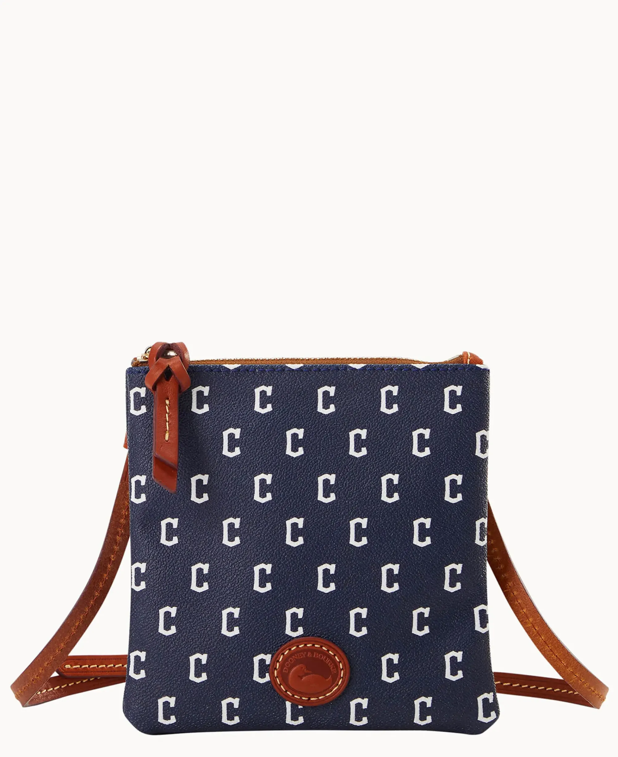 Dooney & Bourke Game Day Ready|Printed Fabric<MLB Small North South Top Zip Crossbody Guardians