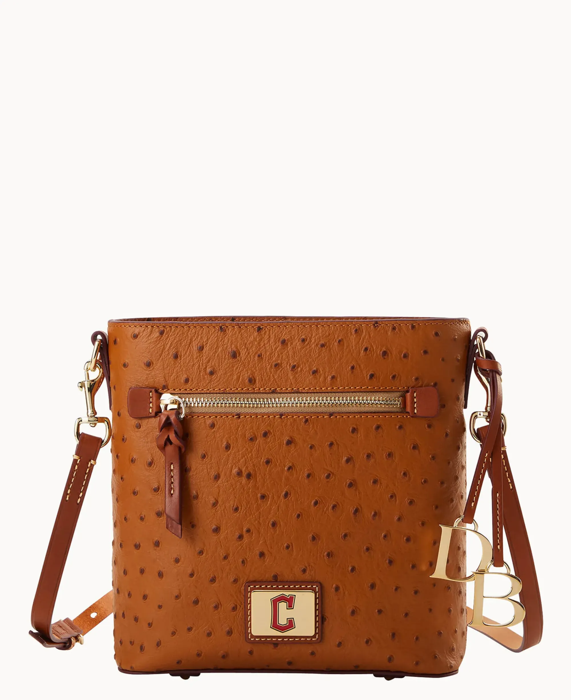 Dooney & Bourke Game Day Ready|Exotic Leather<MLB Zip Crossbody Guardians