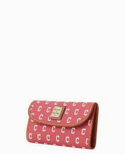 Dooney & Bourke Grab and Go|Clutches<MLB Continental Clutch Indians