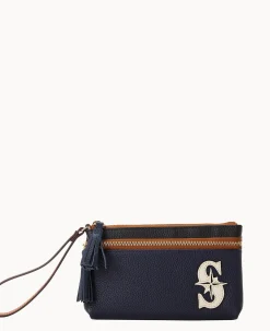 Dooney & Bourke Grab and Go|Wristlets<MLB Double Zip Wristlet Mariners