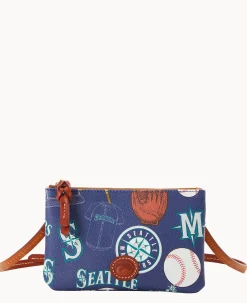 Dooney & Bourke Game Day Ready|Printed Fabric<MLB Top Zip Crossbody Mariners