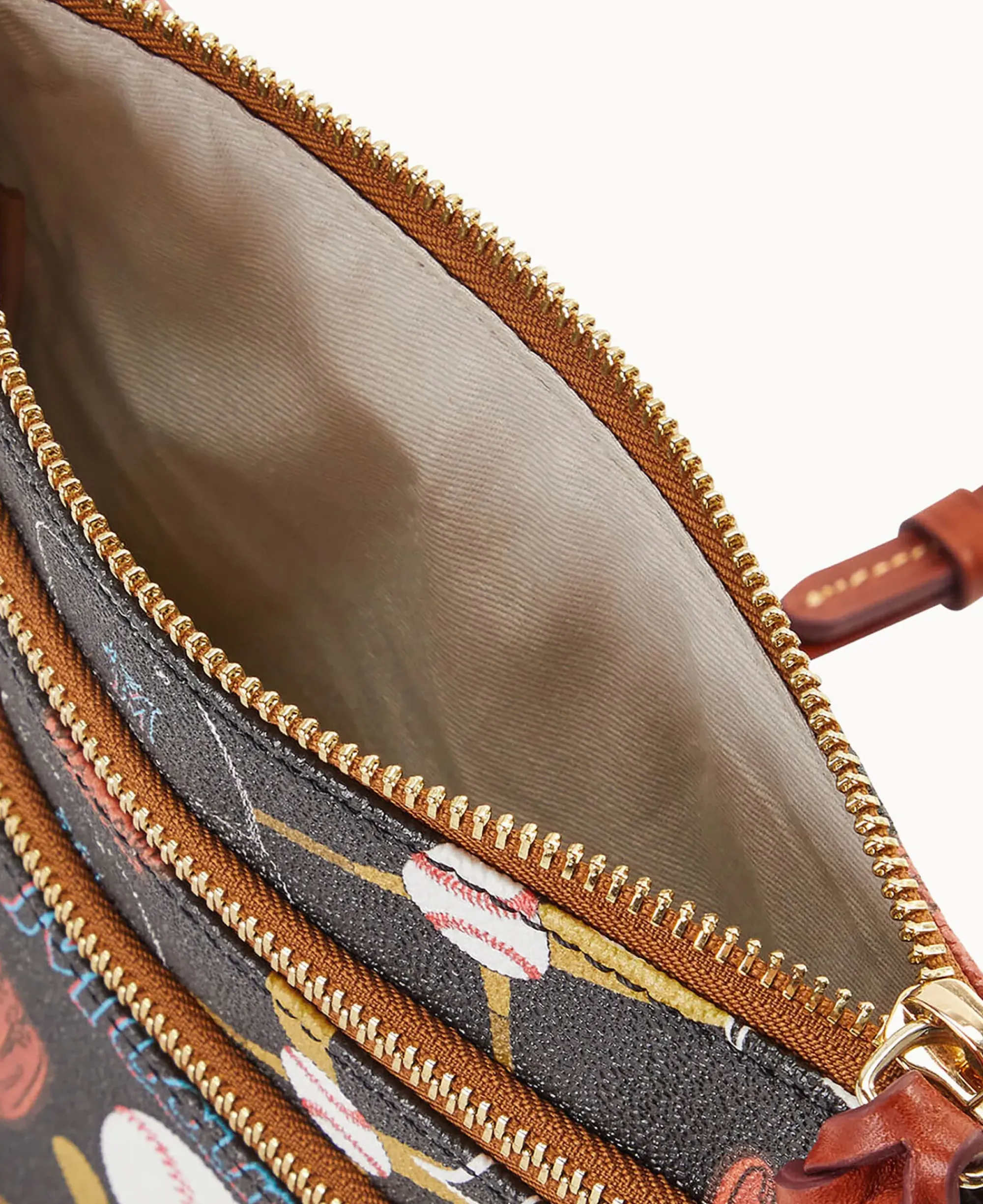 Dooney & Bourke Game Day Ready|Printed Fabric<MLB N S Triple Zip Crossbody Marlins