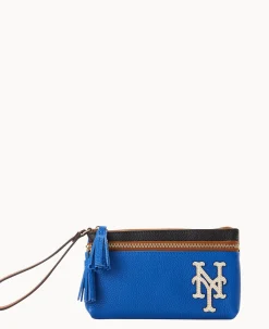 Dooney & Bourke Grab and Go|Wristlets<MLB Double Zip Wristlet Mets