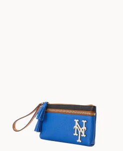 Dooney & Bourke Grab and Go|Wristlets<MLB Double Zip Wristlet Mets