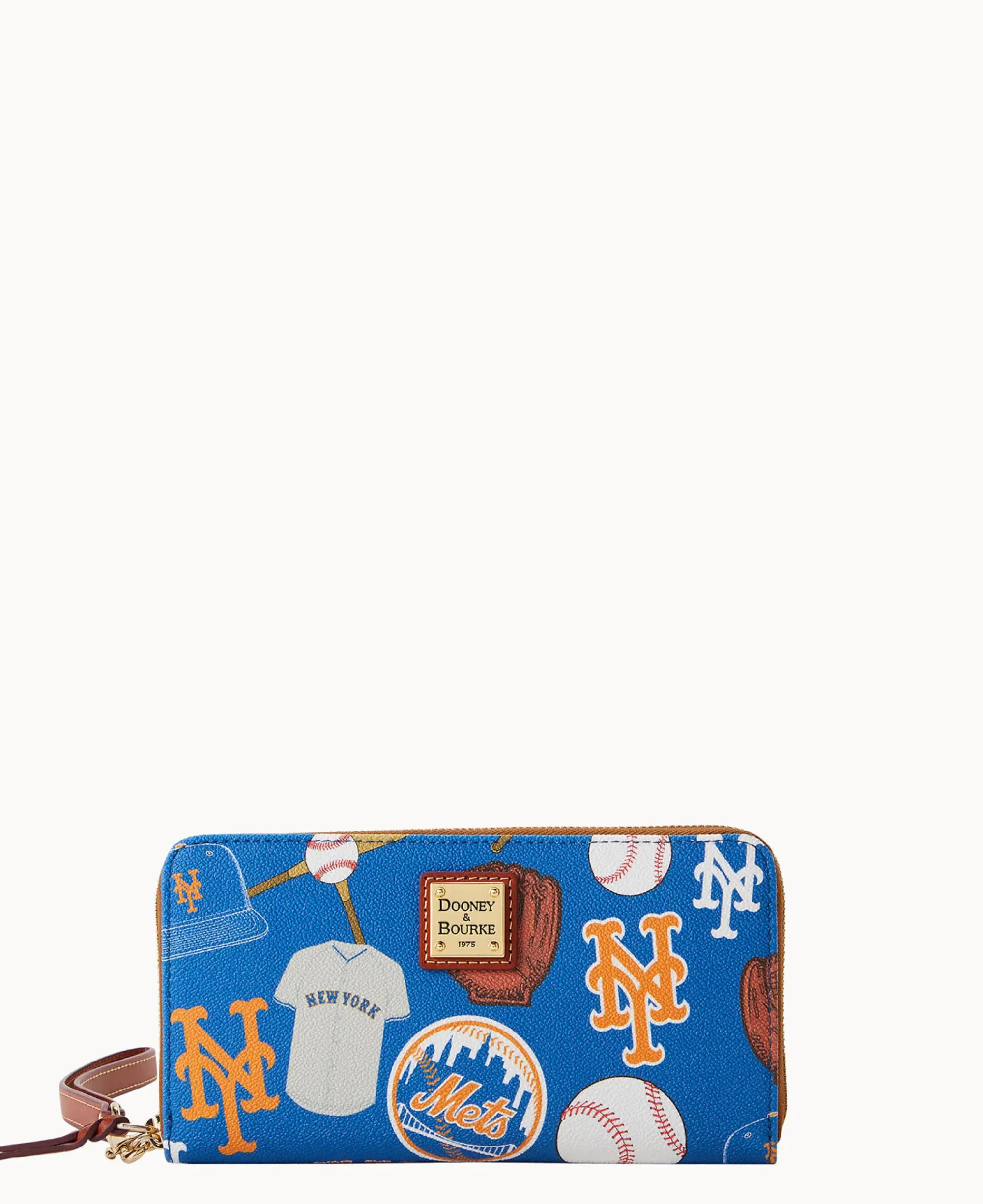 Dooney & Bourke Grab and Go|Wristlets<MLB Large Zip Around Wristlet Mets