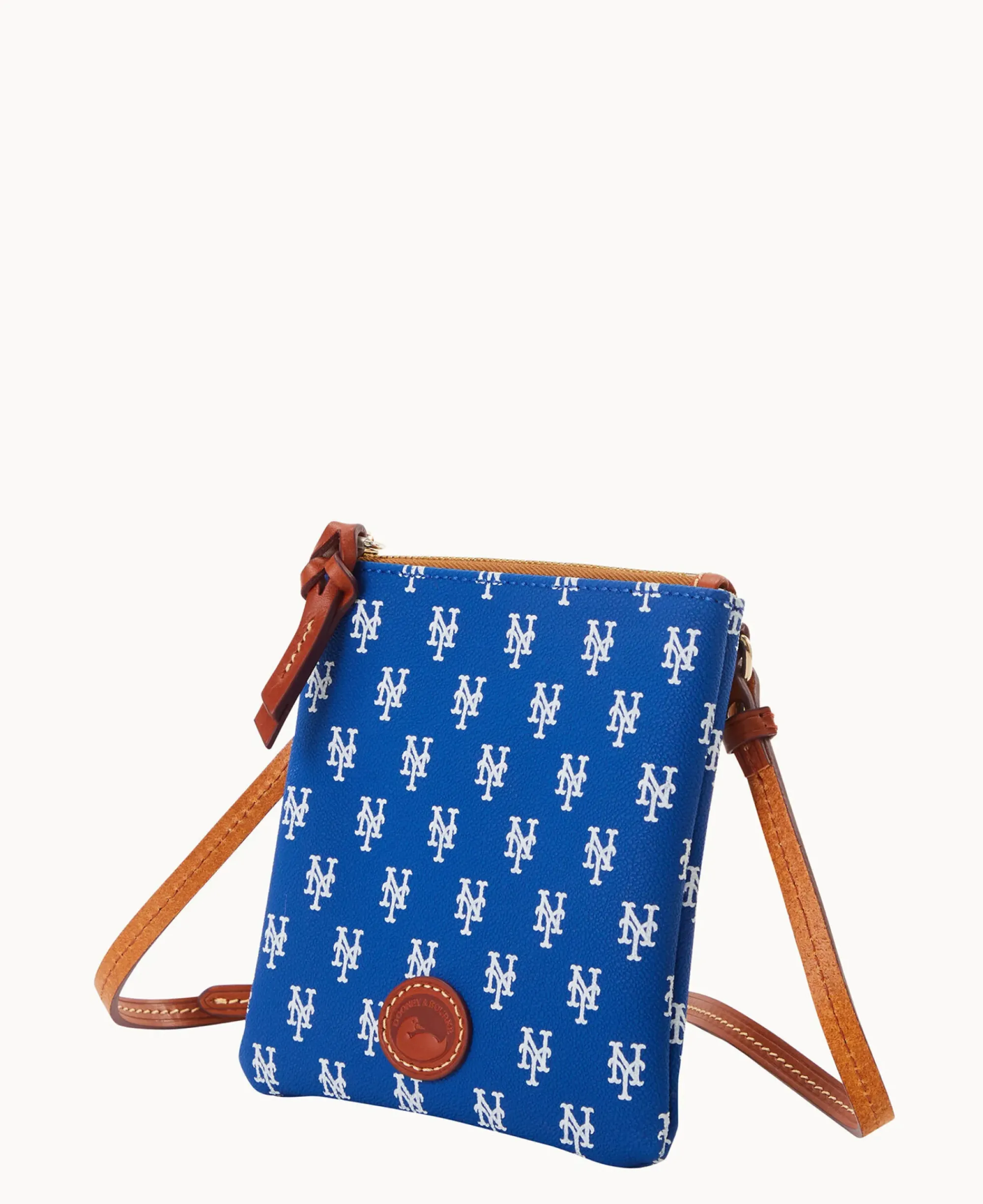 Dooney & Bourke Game Day Ready|Printed Fabric<MLB Small North South Top Zip Crossbody Mets