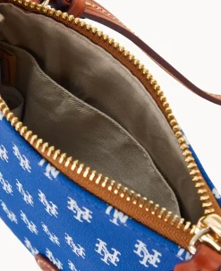 Dooney & Bourke Game Day Ready|Printed Fabric<MLB Small North South Top Zip Crossbody Mets