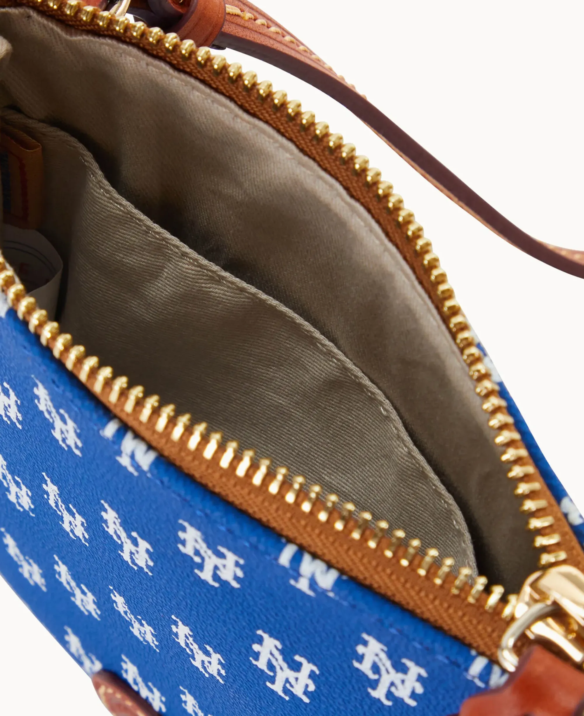 Dooney & Bourke Game Day Ready|Printed Fabric<MLB Small North South Top Zip Crossbody Mets