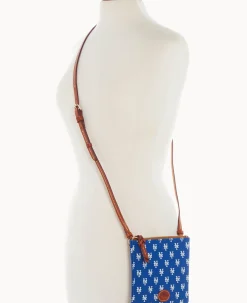 Dooney & Bourke Game Day Ready|Printed Fabric<MLB Small North South Top Zip Crossbody Mets