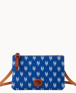 Dooney & Bourke Game Day Ready|Printed Fabric<MLB Top Zip Crossbody Mets