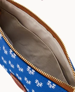 Dooney & Bourke Game Day Ready|Printed Fabric<MLB Top Zip Crossbody Mets