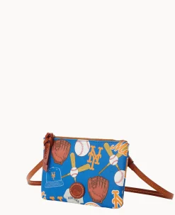 Dooney & Bourke Game Day Ready|Printed Fabric<MLB Top Zip Crossbody Mets