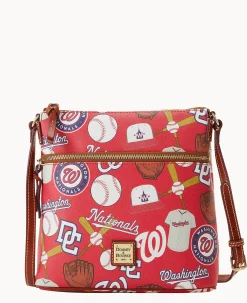 Dooney & Bourke Game Day Ready|Printed Fabric<MLB Crossbody Nationals