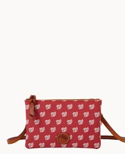 Dooney & Bourke Game Day Ready|Printed Fabric<MLB Top Zip Crossbody Nationals