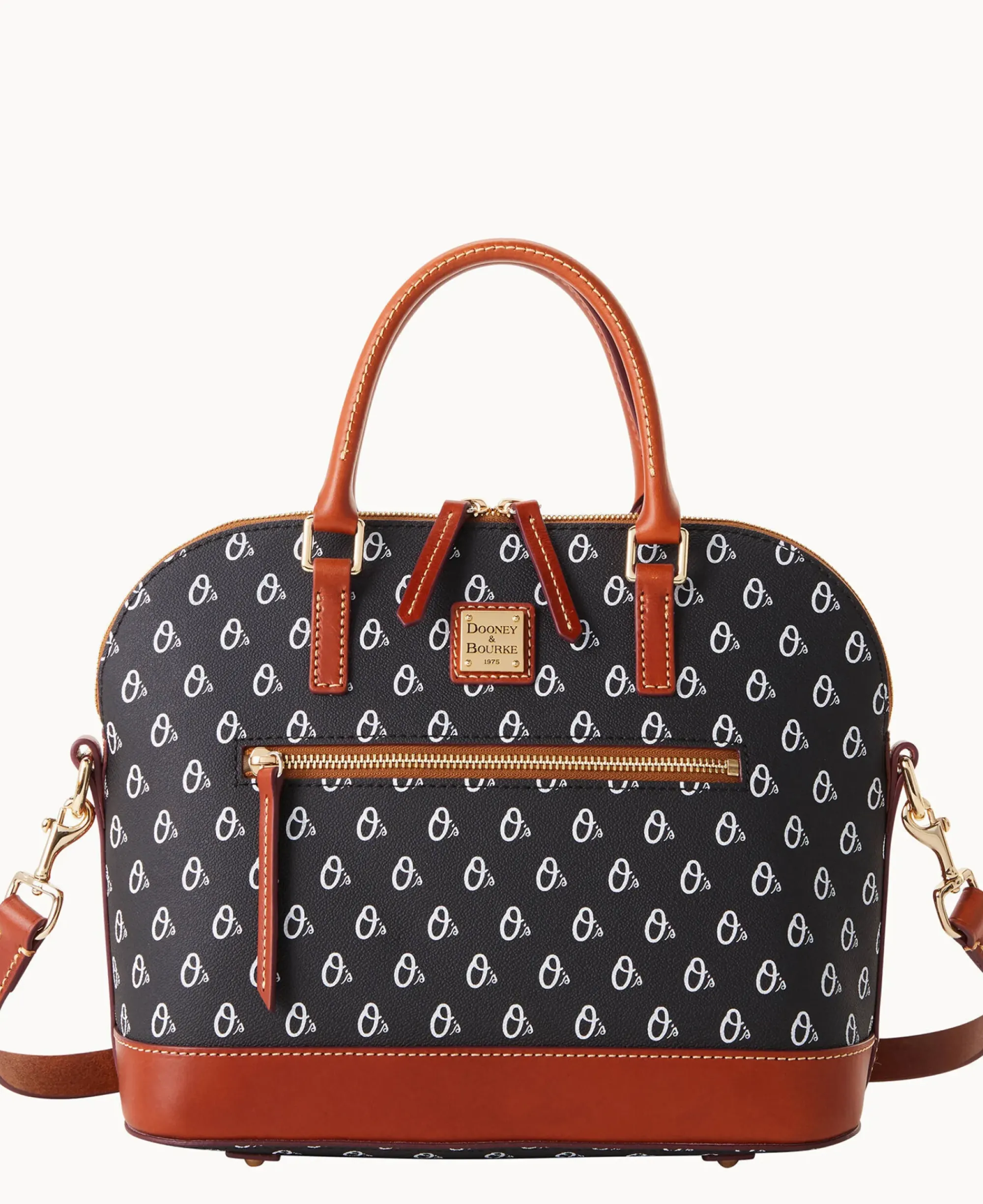Dooney & Bourke Game Day Ready|Printed Fabric<MLB Domed Zip Satchel ORIOLES