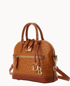 Dooney & Bourke Game Day Ready|Printed Fabric<MLB Domed Zip Satchel Orioles