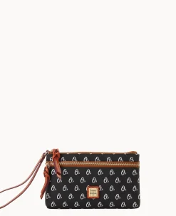 Dooney & Bourke Grab and Go|Wristlets<MLB Double Zip Wristlet Orioles